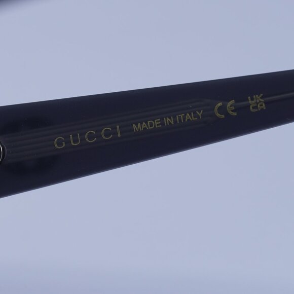 Gucci GG1784S 001 Sunglasses Dark Grey Cat Eye Frame, Grey Lenses - Picture 7 of 11